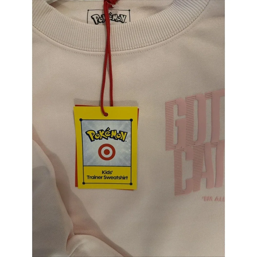 Pokemon x Target Pink Mew Sweatshirt Rare exclusive Gotta Catch 'Em All Kid's S - Picture 3 of 8